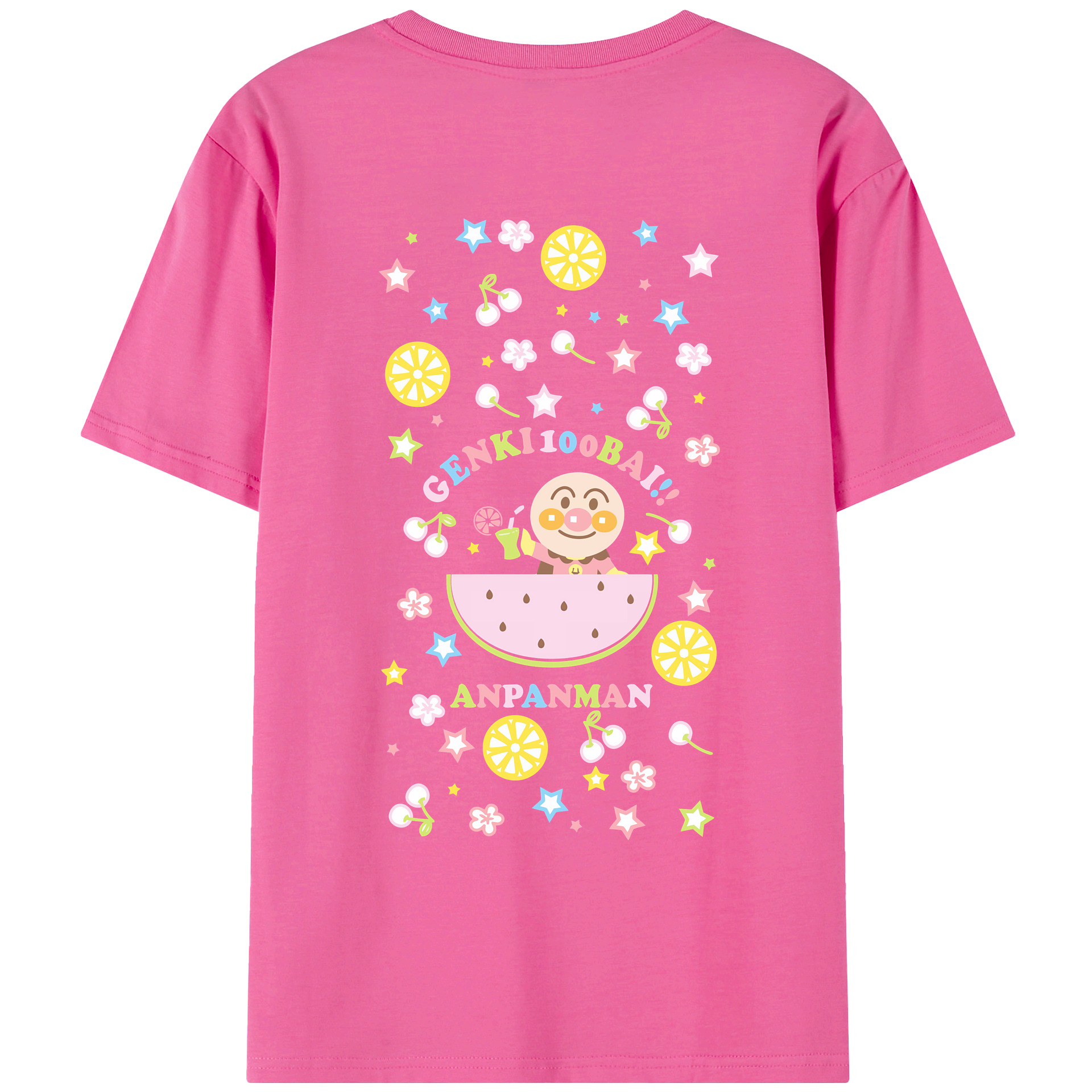 （画像用） アンパンマン Anpanman レディース半袖Tシャツ(バックプリント)